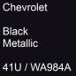 Preview: Chevrolet, Black Metallic, 41U / WA984A.